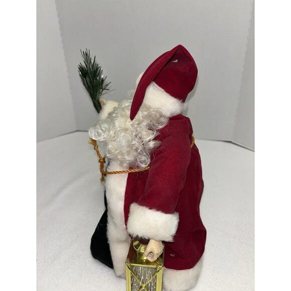 Fiber Optic 13” Santa Claus Christmas Tree Topper/Tabletop Decor Holiday Light - Picture 12 of 14